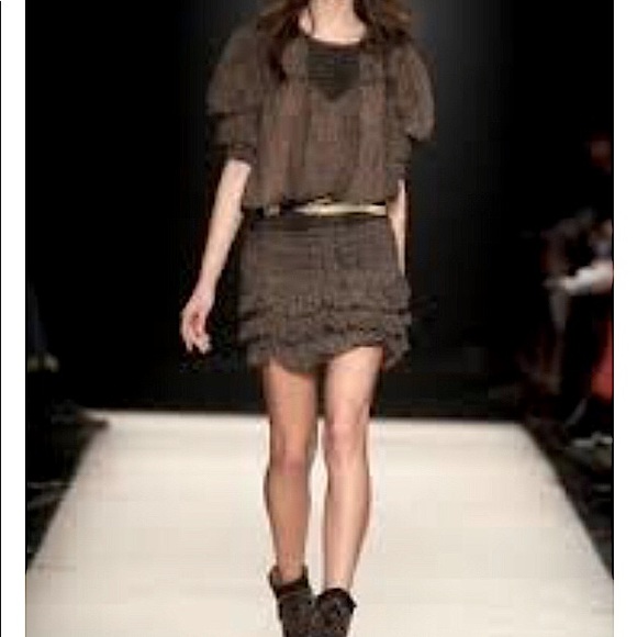 ISABEL MARANT Smocked Ruffled Silk Dress - Picture 2 of 16